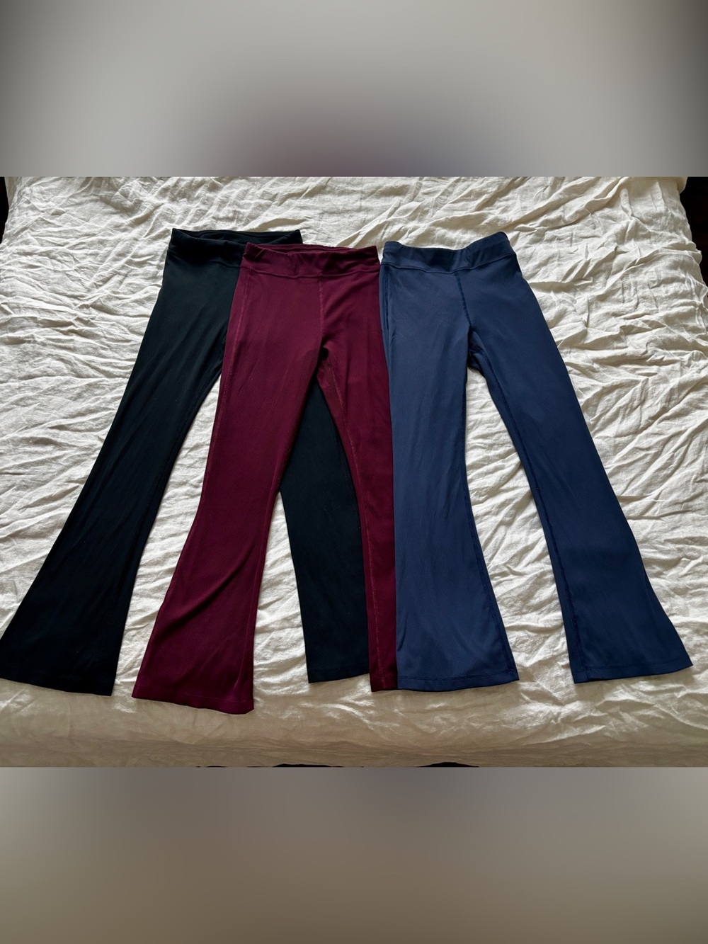 Buddle of Outdoor Voices ribbed kick flare leggings
